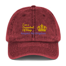 Load image into Gallery viewer, King Vintage Cotton Twill Cap