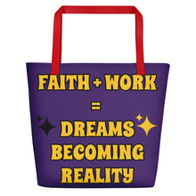 Load image into Gallery viewer, Faith + Work Beach Bag