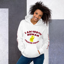 Cargar imagen en el visor de la galería, 100% Human Unisex Hoodie - Shannon Alicia LLC