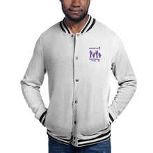 Load image into Gallery viewer, Praises Up Embroidered Champion Bomber Jacket