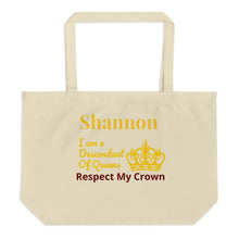 Load image into Gallery viewer, Queen Large organic tote bag
