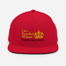 Load image into Gallery viewer, Queen Snapback Hat