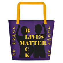 Load image into Gallery viewer, Black Lives Matter Beach Bag