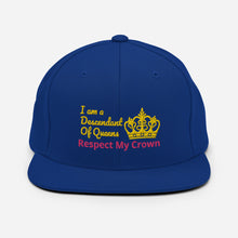 Load image into Gallery viewer, Queen Snapback Hat