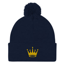 Load image into Gallery viewer, Crown Pom-Pom Beanie
