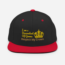 Load image into Gallery viewer, Queen Snapback Hat