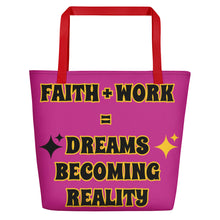 Load image into Gallery viewer, Faith + Work Beach Bag
