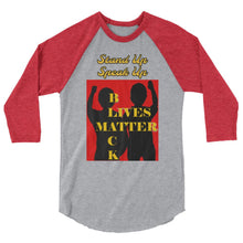 Load image into Gallery viewer, Black Lives Matter 3/4 sleeve raglan shirt - Shannon Alicia LLC