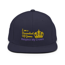 Load image into Gallery viewer, Queen Snapback Hat