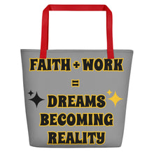 Load image into Gallery viewer, Faith + Work Beach Bag
