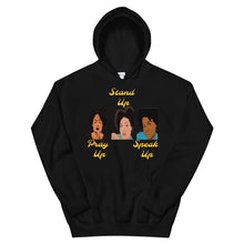 Load image into Gallery viewer, Pray Up-Stand Up-Speak Up Unisex Hoodie - Shannon Alicia LLC