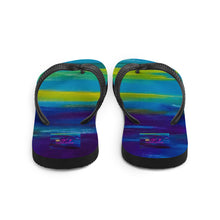 Load image into Gallery viewer, Blue Wave Flip-Flops
