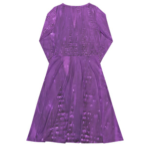 Lilac long sleeve midi dress
