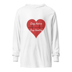 Stay Active Hooded long-sleeve tee