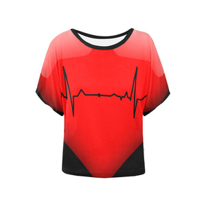 Heartbeat Batwing Sleeve T-shirt