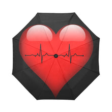 Load image into Gallery viewer, Heartbeat Automatic Tri-fold Umbrella
