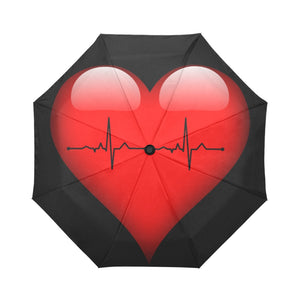Heartbeat Automatic Tri-fold Umbrella
