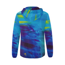 Load image into Gallery viewer, Blue Wave Hoodie Jacket
