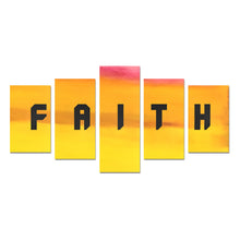 Load image into Gallery viewer, FAITH Sunburst Wall Art (No Frame) 5-Pieces
