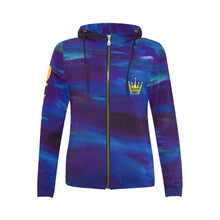 Load image into Gallery viewer, QUEEN Blue Wave Hoodie Jacket
