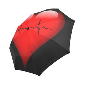 Heartbeat Automatic Tri-fold Umbrella