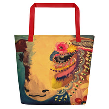 Load image into Gallery viewer, Cow Art Beach Bag
