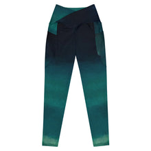 Load image into Gallery viewer, Sea Green Crossover leggings with pockets
