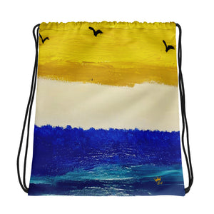 Art Beach Drawstring bag