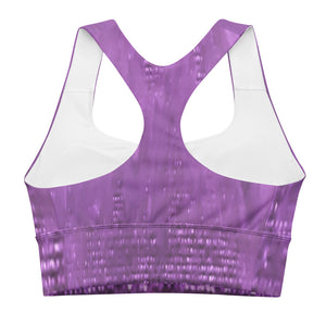 Lilac Longline sports bra