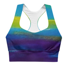Load image into Gallery viewer, Blue Wave Longline sports bra
