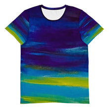 Cargar imagen en el visor de la galería, Blue Wave Men&#39;s Athletic T-shirt
