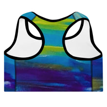 Load image into Gallery viewer, Blue Wave Padded Sports Bra
