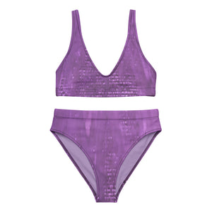 Lilac Recycled high-waisted bikini