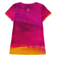 Load image into Gallery viewer, Burst of Pink Women&#39;s Athletic T-shirt

