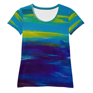 Blue Wave Women's Athletic T-shirt