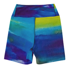 Load image into Gallery viewer, Blue Wave Yoga Shorts
