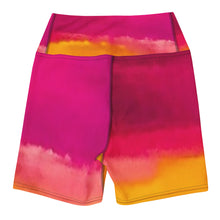 Load image into Gallery viewer, Burst of Pink Yoga Shorts
