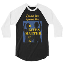 Load image into Gallery viewer, Black Lives Matter 3/4 sleeve raglan shirt - Shannon Alicia LLC
