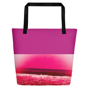 Pink Ocean Beach Bag
