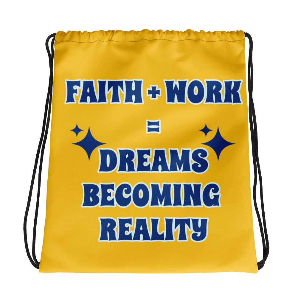 Faith + Work Drawstring bag
