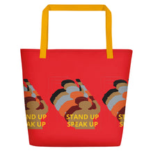 Load image into Gallery viewer, Stand Up-Black Women Lives Matter Beach Bag
