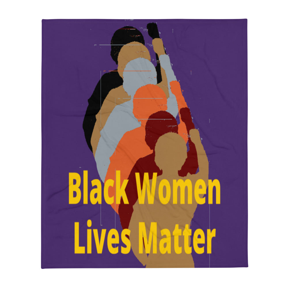 Black Women Lives Matter Throw Blanket