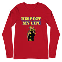 Load image into Gallery viewer, Respect My Life Unisex Long Sleeve Tee

