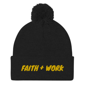 Faith + Work Pom-Pom Beanie