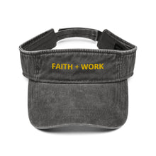 Load image into Gallery viewer, Faith + Work Denim visor
