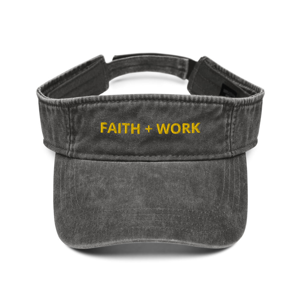 Faith + Work Denim visor