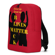 Load image into Gallery viewer, Black Lives Matter Minimalist Backpack - Shannon Alicia LLC

