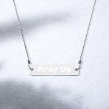 Load image into Gallery viewer, Pray Up Engraved Silver Bar Chain Necklace - Shannon Alicia LLC
