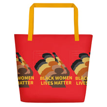 Load image into Gallery viewer, Stand Up-Black Women Lives Matter Beach Bag
