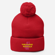 Load image into Gallery viewer, Virtuous Woman Pom-Pom Beanie
